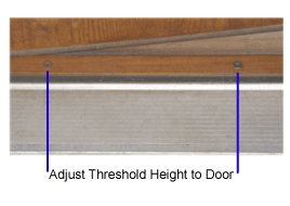 Raise Or Lower Threshold Seal to Door